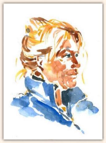 Marjo, augustus 2005 uit reisschetsboek